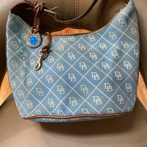 Dooney Bourke HOBO Canvas blue beige bag